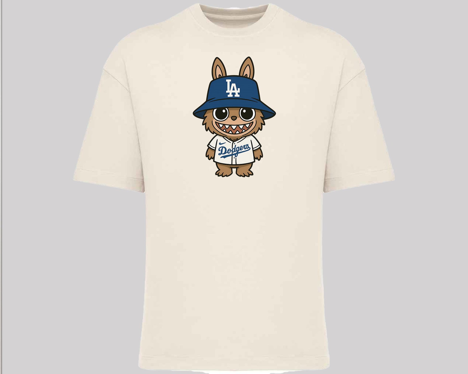 Labubu Oversized T-Shirt, Cute Anime Graphic Tee for Men & Women 100% Organic Cotton Streetwear Style M8408