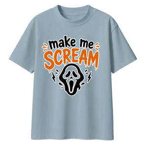 Horror ghost face mask graphic Halloween Oversized t-shirt
