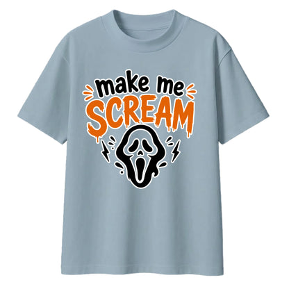 Horror ghost face mask graphic Halloween Oversized t-shirt