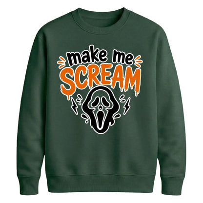 Horror mask scream quote print Halloween Unisex Sweatshirt