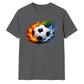 Hot Flame Ice Wave football tournament unisex t-shirt