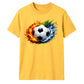 Hot Flame Ice Wave football tournament unisex t-shirt