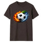 Hot Flame Ice Wave football tournament unisex t-shirt
