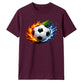 Hot Flame Ice Wave football tournament unisex t-shirt