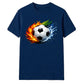 Hot Flame Ice Wave football tournament unisex t-shirt