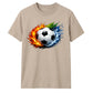 Hot Flame Ice Wave football tournament unisex t-shirt