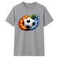 Hot Flame Ice Wave football tournament unisex t-shirt