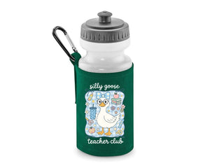 Silly Goose Teacher Club Water Bottle, Cute Duck Design Back To School Bottle, 500ml BPA Free Soft Water Bottle M8479