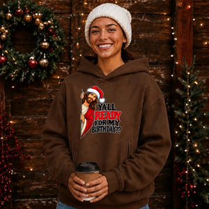 Humorous birthday quote jesus Christmas Oversized Hoodie