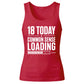 Funny 18th Birthday Ladies Tank Top 18 Today Common Sense Loading