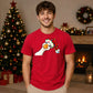 Humorous curious goose graphic Christmas Unisex T-Shirt