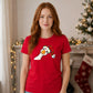 Humorous curious goose graphic Christmas Unisex T-Shirt