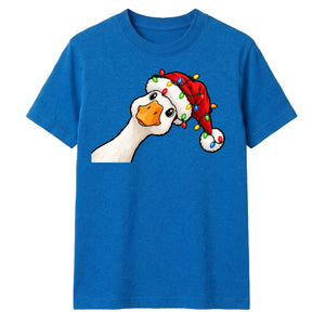 Humorous curious goose graphic Christmas Unisex T-Shirt