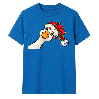 Humorous curious goose graphic Christmas Unisex T-Shirt