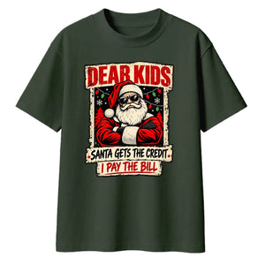 Humorous holiday santa quote Christmas Oversized T-Shirt