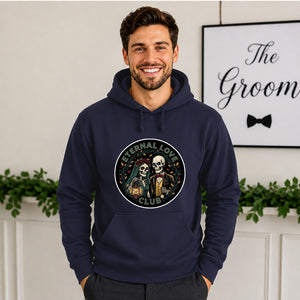 Alternative Skeleton Emblem Graphic Bride & Groom Unisex Hoodie