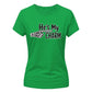 Humorous matching skeleton hand Halloween Ladies t-shirt