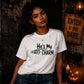 Humorous matching skeleton hand Halloween Ladies t-shirt