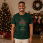 Humorous Tall Elf Graphic Print Christmas Unisex T-Shirt