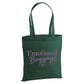 Humourous emotional baggage slogan print cotton Tote Bag