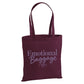 Humourous emotional baggage slogan print cotton Tote Bag