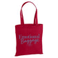 Humourous emotional baggage slogan print cotton Tote Bag