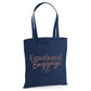 Humourous emotional baggage slogan print cotton Tote Bag