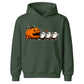 Hungry pumpkin chasing little ghosts Halloween Kids Hoodie