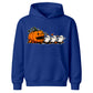 Hungry pumpkin chasing little ghosts Halloween Kids Hoodie