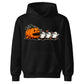 Hungry pumpkin chasing little ghosts Halloween Kids Hoodie