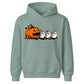 Hungry pumpkin chasing little ghosts Halloween Kids Hoodie