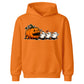 Hungry pumpkin chasing little ghosts Halloween Kids Hoodie