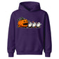 Hungry pumpkin chasing little ghosts Halloween Kids Hoodie