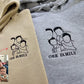 Custom Photo Embroidered Hoodie, Personalised Family Matching Sketch from Photo Unisex Jumper, 1st Anniversary Special Date Initial Sweater