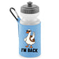 Back To School Water Bottle, Funny Duck Printed I’m Back, 600D Polyester Soft Water Bottle, BPA-Free, Gift for Students Or Teachers M8482