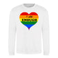 I Am Enough Striped Heart Pride Month Unisex Sweatshirt
