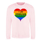 I Am Enough Striped Heart Pride Month Unisex Sweatshirt