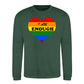 I Am Enough Striped Heart Pride Month Unisex Sweatshirt