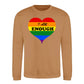 I Am Enough Striped Heart Pride Month Unisex Sweatshirt