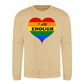 I Am Enough Striped Heart Pride Month Unisex Sweatshirt