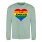 I Am Enough Striped Heart Pride Month Unisex Sweatshirt