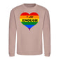 I Am Enough Striped Heart Pride Month Unisex Sweatshirt