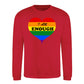 I Am Enough Striped Heart Pride Month Unisex Sweatshirt