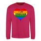 I Am Enough Striped Heart Pride Month Unisex Sweatshirt