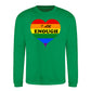 I Am Enough Striped Heart Pride Month Unisex Sweatshirt