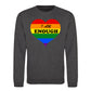 I Am Enough Striped Heart Pride Month Unisex Sweatshirt