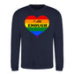 I Am Enough Striped Heart Pride Month Unisex Sweatshirt