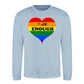 I Am Enough Striped Heart Pride Month Unisex Sweatshirt