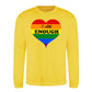 I Am Enough Striped Heart Pride Month Unisex Sweatshirt