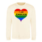 I Am Enough Striped Heart Pride Month Unisex Sweatshirt